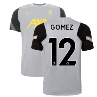 Liverpool 2021-2022 CL Training Shirt (Wolf Grey) (GOMEZ 12)