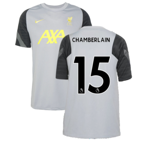 Liverpool 2021-2022 CL Training Shirt (Wolf Grey) - Kids (CHAMBERLAIN 15)