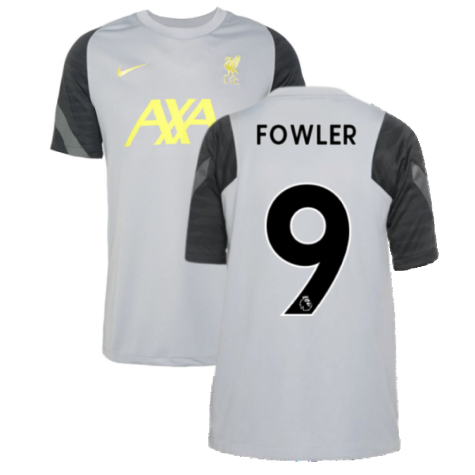 Liverpool 2021-2022 CL Training Shirt (Wolf Grey) - Kids (FOWLER 9)