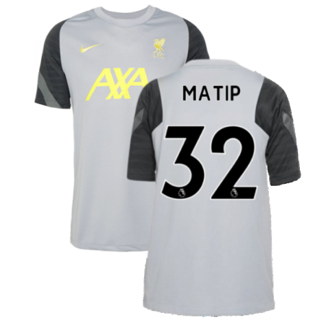 Liverpool 2021-2022 CL Training Shirt (Wolf Grey) - Kids (MATIP 32)
