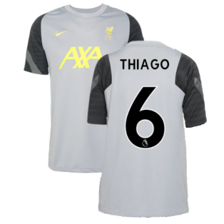 Liverpool 2021-2022 CL Training Shirt (Wolf Grey) - Kids (THIAGO 6)