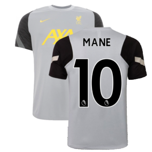 Liverpool 2021-2022 CL Training Shirt (Wolf Grey) (MANE 10)