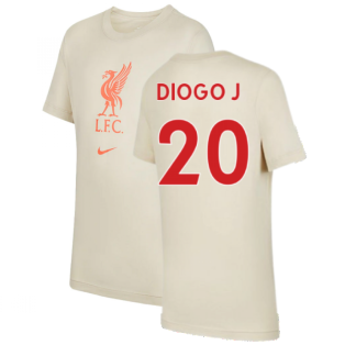 Liverpool 2021-2022 Evergreen Crest Tee (Fossil) - Kids (DIOGO J 20)