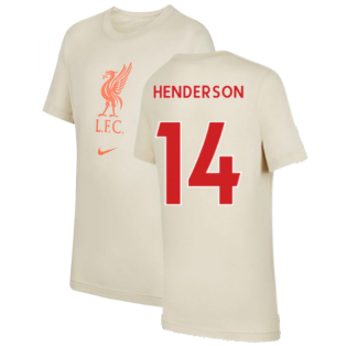 Liverpool 2021-2022 Evergreen Crest Tee (Fossil) - Kids (HENDERSON 14)