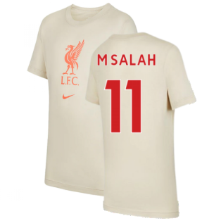 Liverpool 2021-2022 Evergreen Crest Tee (Fossil) - Kids (M SALAH 11)