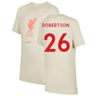 Liverpool 2021-2022 Evergreen Crest Tee (Fossil) - Kids (ROBERTSON 26)
