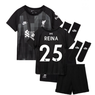 Liverpool 2021-2022 Goalkeeper Baby Kit (Black) (Reina 25)