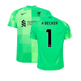 Liverpool 2021-2022 Goalkeeper Shirt (Green) (A Becker 1)