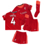 Liverpool 2021-2022 Home Little Boys Mini Kit (VIRGIL 4)