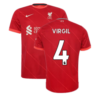 Liverpool 2021-2022 Home Shirt (Kids) (VIRGIL 4)