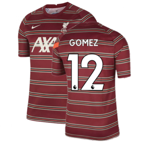 Liverpool 2021-2022 Pre-Match Training Shirt (Red) (GOMEZ 12)