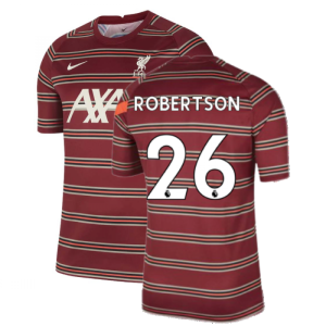 Liverpool 2021-2022 Pre-Match Training Shirt (Red) - Kids (ROBERTSON 26)