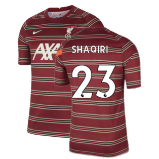 Liverpool 2021-2022 Pre-Match Training Shirt (Red) - Kids (SHAQIRI 23)