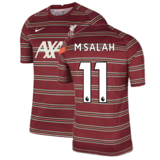 Liverpool 2021-2022 Pre-Match Training Shirt (Red) (M SALAH 11)