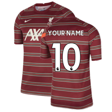 Liverpool 2021-2022 Pre-Match Training Shirt (Red) (Your Name)