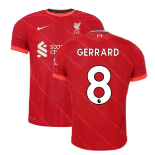 Liverpool 2021-2022 Vapor Home Shirt (GERRARD 8)