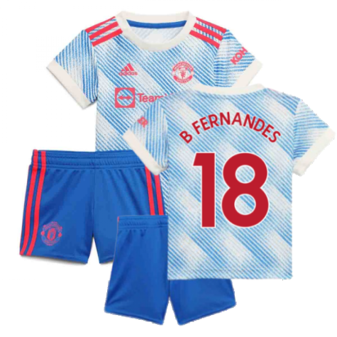 Man Utd 2021-2022 Away Baby Kit (B FERNANDES 18)