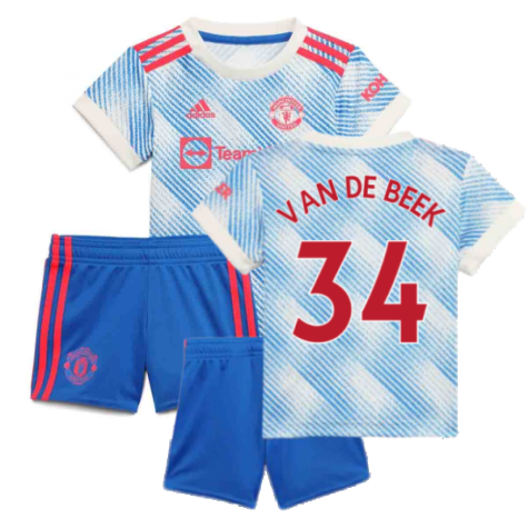 Man Utd 2021-2022 Away Baby Kit (VAN DE BEEK 34)