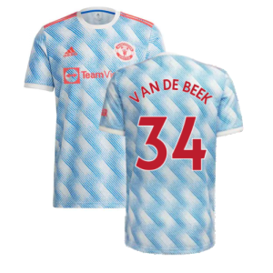 Man Utd 2021-2022 Away Shirt (Kids) (VAN DE BEEK 34)