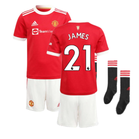 Man Utd 2021-2022 Home Mini Kit (JAMES 21)