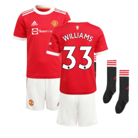 Man Utd 2021-2022 Home Mini Kit (WILLIAMS 33)