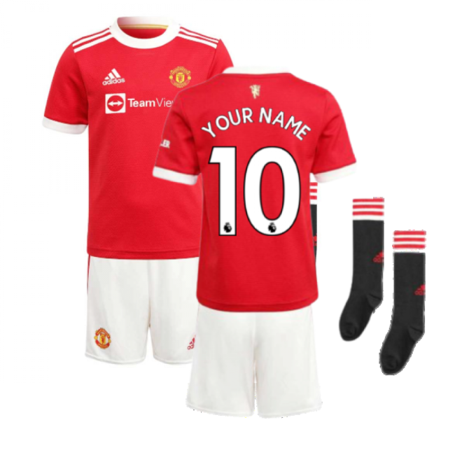 Man Utd 2021-2022 Home Mini Kit (Your Name)