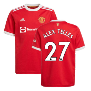 Man Utd 2021-2022 Home Shirt (Kids) (ALEX TELLES 27)