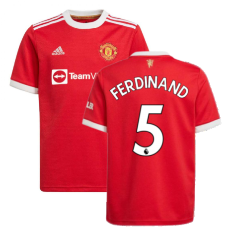 Man Utd 2021-2022 Home Shirt (Kids) (FERDINAND 5)