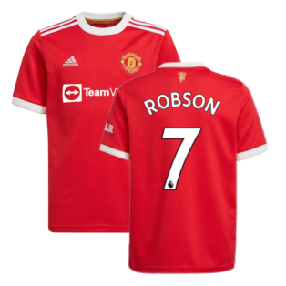 Man Utd 2021-2022 Home Shirt (Kids) (ROBSON 7)