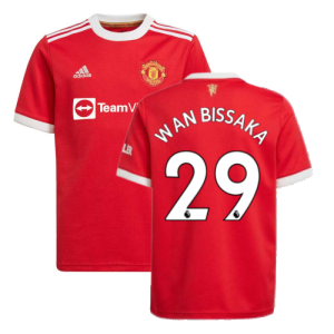 Man Utd 2021-2022 Home Shirt (Kids) (WAN BISSAKA 29)