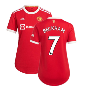 Man Utd 2021-2022 Home Shirt (Ladies) (BECKHAM 7)