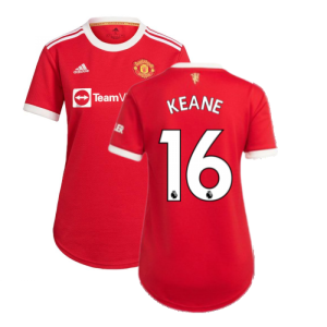 Man Utd 2021-2022 Home Shirt (Ladies) (KEANE 16)