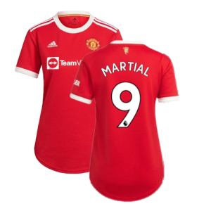 Man Utd 2021-2022 Home Shirt (Ladies) (MARTIAL 9)