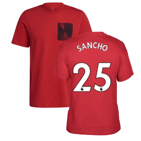 Man Utd 2021-2022 STR Graphic Tee (Red) (SANCHO 25)