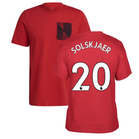 Man Utd 2021-2022 STR Graphic Tee (Red) (SOLSKJAER 20)