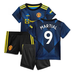 Man Utd 2021-2022 Third Baby Kit (Blue) (MARTIAL 9)