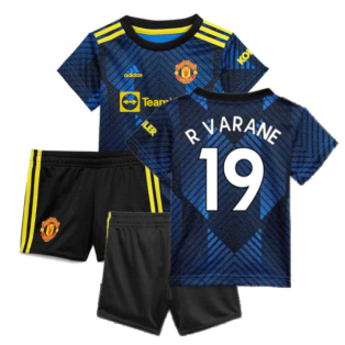 Man Utd 2021-2022 Third Baby Kit (Blue) (R VARANE 19)