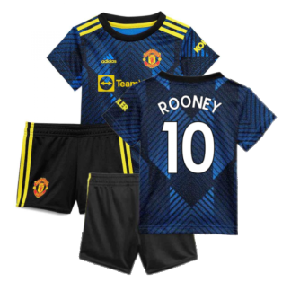 Man Utd 2021-2022 Third Baby Kit (Blue) (ROONEY 10)