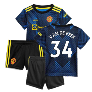 Man Utd 2021-2022 Third Baby Kit (Blue) (VAN DE BEEK 34)