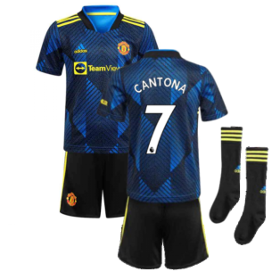 Man Utd 2021-2022 Third Mini Kit (Blue) (CANTONA 7)