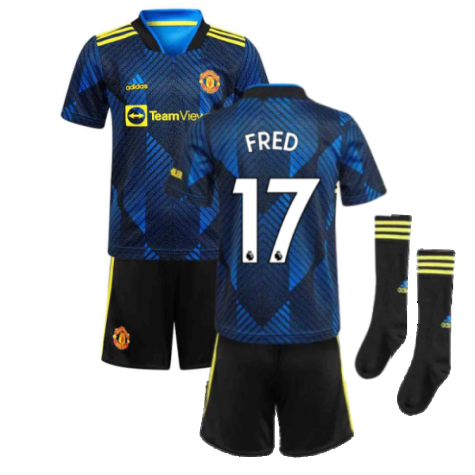 Man Utd 2021-2022 Third Mini Kit (Blue) (FRED 17)