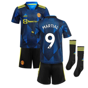 Man Utd 2021-2022 Third Mini Kit (Blue) (MARTIAL 9)