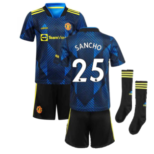 Man Utd 2021-2022 Third Mini Kit (Blue) (SANCHO 25)