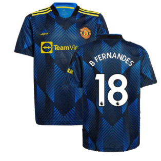 Man Utd 2021-2022 Third Shirt (Kids) (B FERNANDES 18)