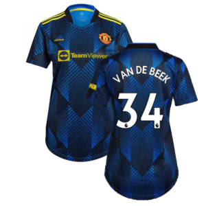 Man Utd 2021-2022 Third Shirt (Ladies) (VAN DE BEEK 34)