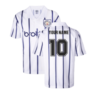 Manchester City 1993 Away Retro Football Shirt (Your Name)