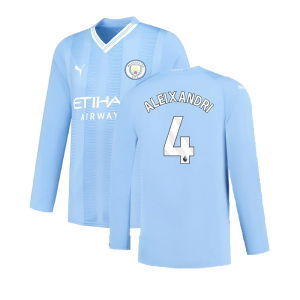 Manchester City 2023-2024 Puma Home Long Sleeved Shirt (S) (Good) (Aleixandri 4)