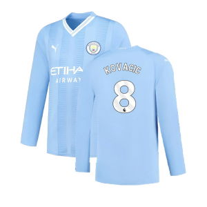 Manchester City 2023-2024 Puma Home Long Sleeved Shirt (S) (Good) (Kovacic 8)
