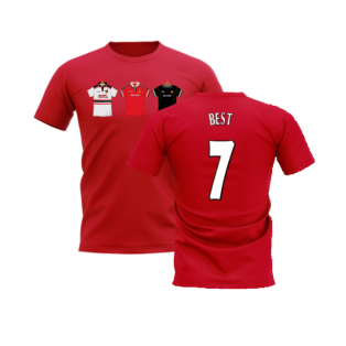Manchester United 1998-1999 Retro Shirt T-shirt (Red) (Best 7)