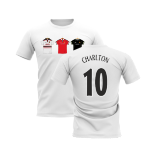 Manchester United 1998-1999 Retro Shirt T-shirt (White) (Charlton 10)
